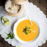 Thai-inspired sweetcorn soup